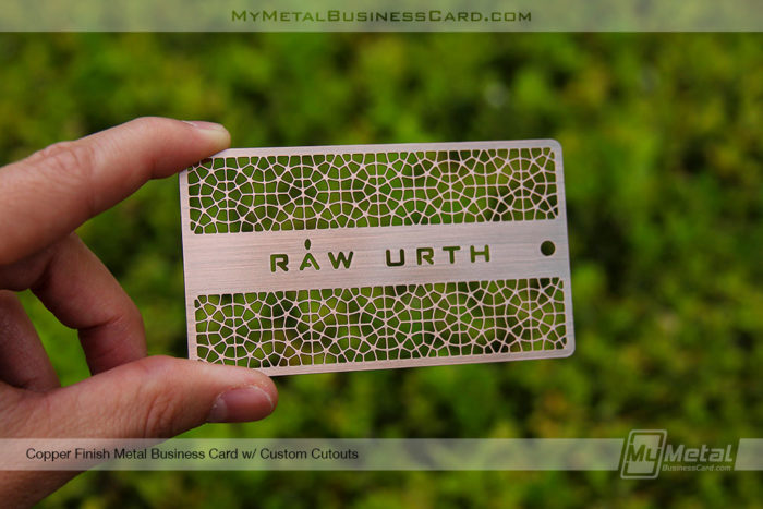My Metal Business Card | Copper Finish Metal Business Card With Custom Cutout 453619