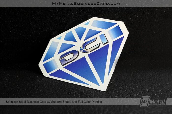 Diamond Shape Stainless Steel Metal Business Card
