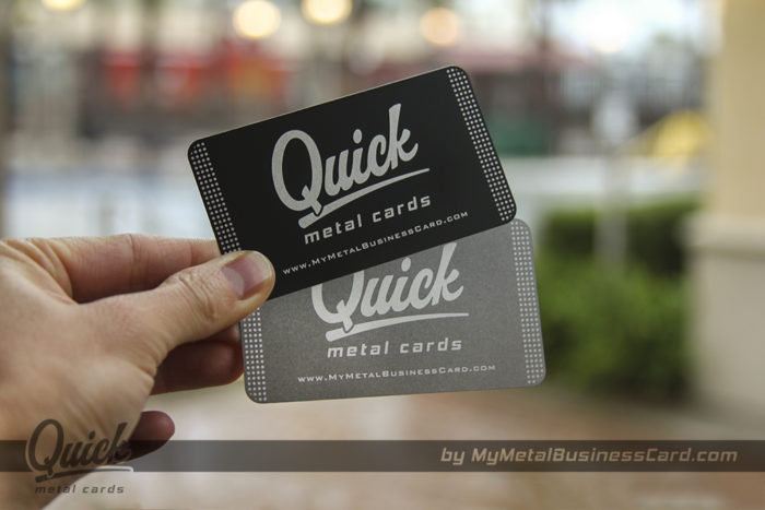 Quick Metal Business Cards - Black And Silver