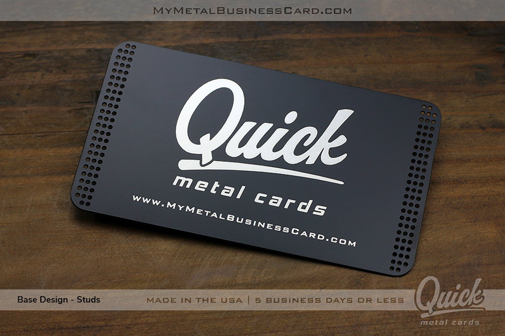 My Metal Business Card | Mmbc Black Quick Metal Card With Cutouts