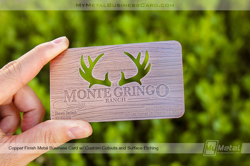 My Metal Business Card | Copper Finish Metal Business Card With Rustic Look 452908