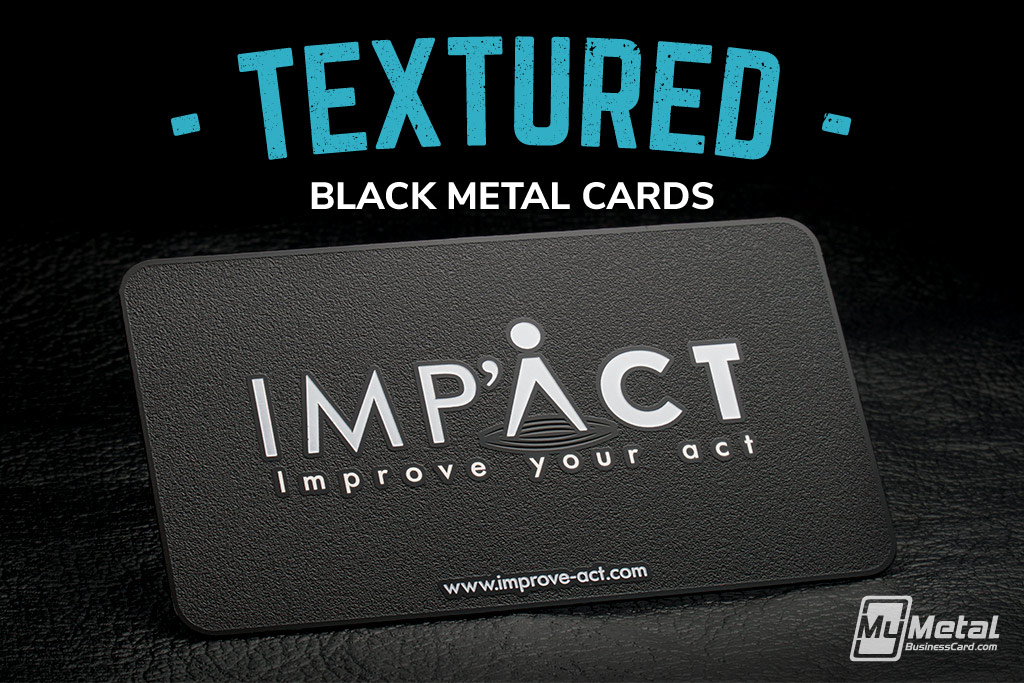 My Metal Business Card | Mmbc Black Metal Business Card With Textured Finish