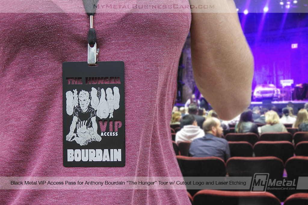 My Metal Business Card | Mmbc Black Metal Vip Access Pass For Anthony Bourdain The Hunger Tour