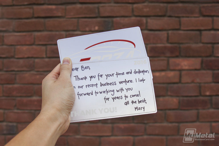 Metal Thank You Cards Metal Business Cards My Metal Business Card