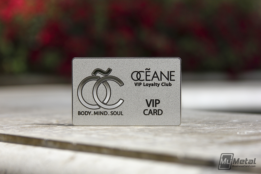 My Metal Business Card | Stainless Steel Metal Vip Card With Textured Finish And Cutout Logo 24121 1