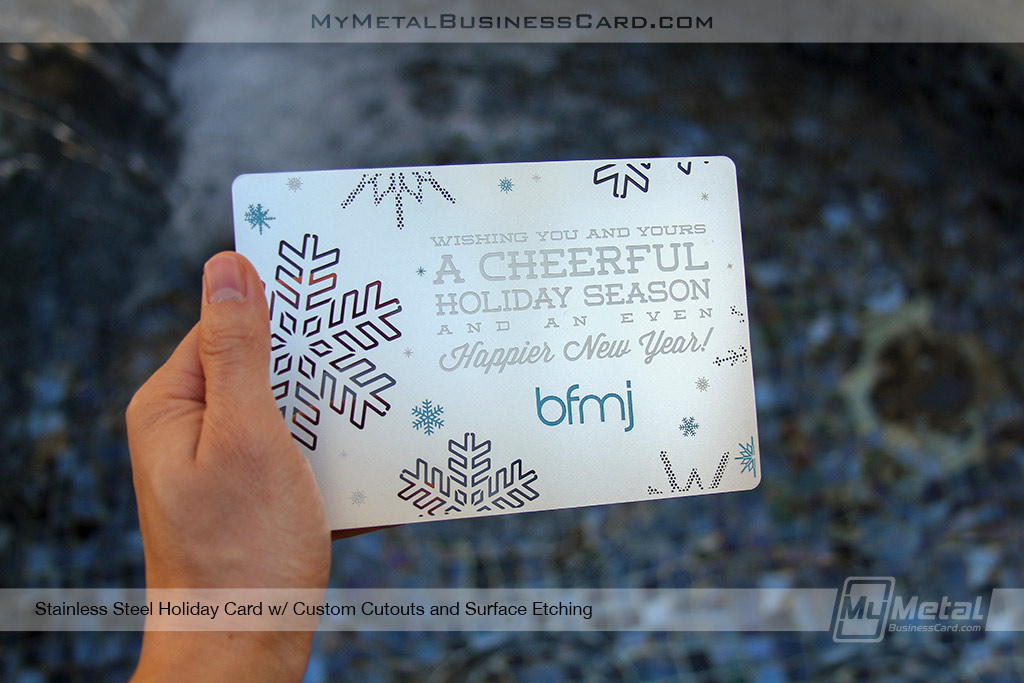 My Metal Business Card | Stainless Steel Holiday Cards 21943