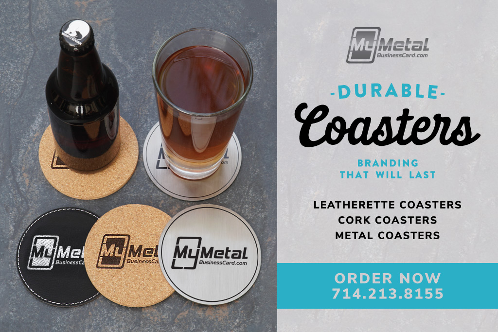 My Metal Business Card | Durable Coasters Branding That Will Last