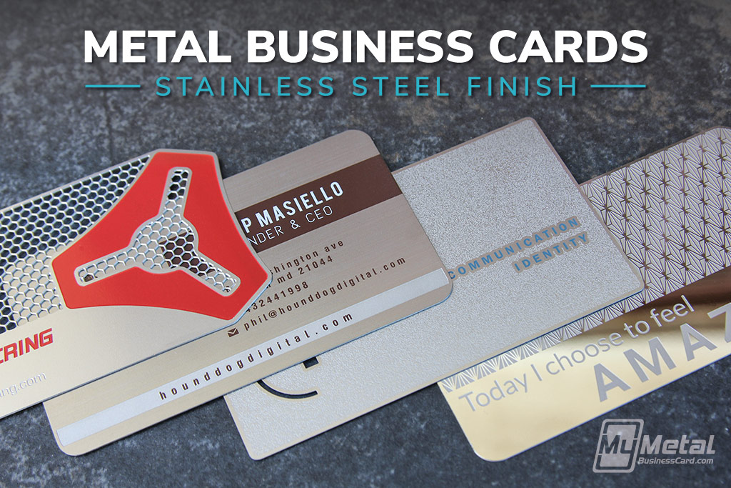 My Metal Business Card | Metal Business Cards Stainless Steel Finish
