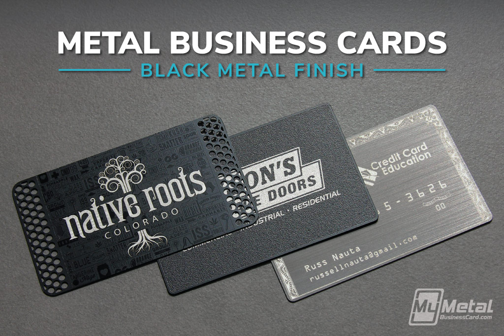 My Metal Business Card | Metal Business Cards Black Metal Finish