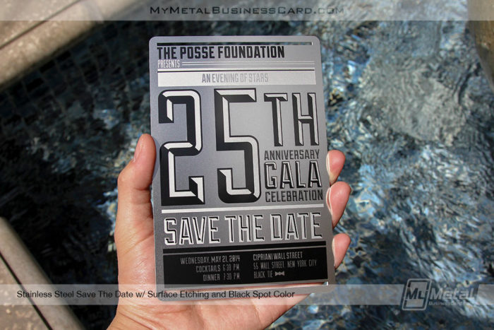 My Metal Business Card | Stainless Steel Save The Date With Black Color 208641