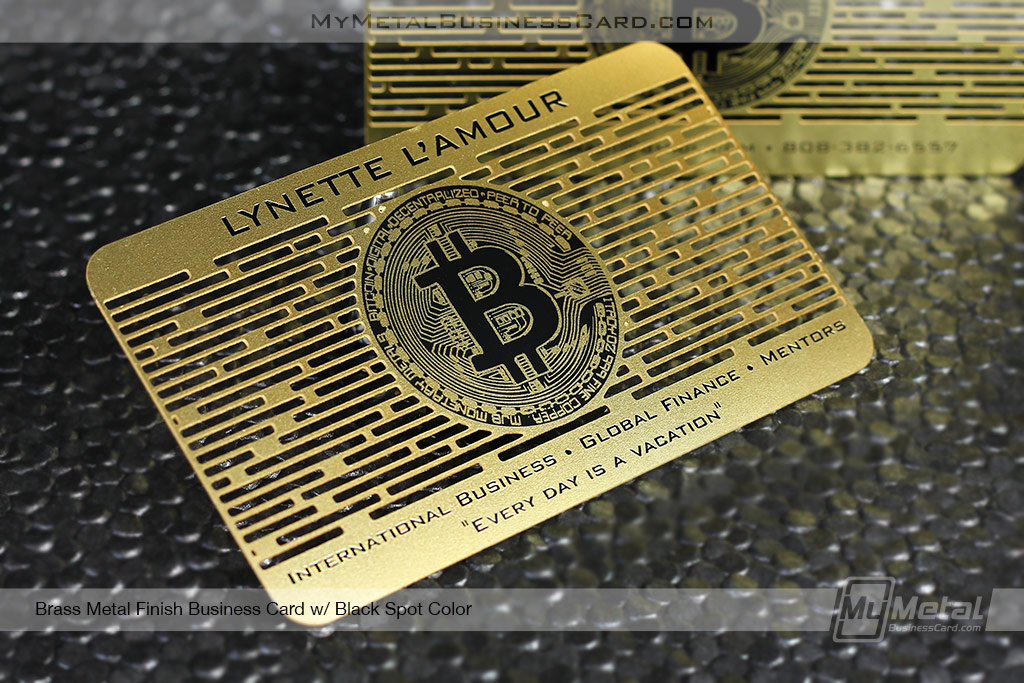 My Metal Business Card | Brass Finish Gold Bitcoin Metal Business Card Best Of 2018