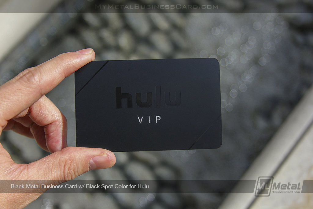 Hulu Black Metal Business Card Most Requested Metal Business Card Of 2018