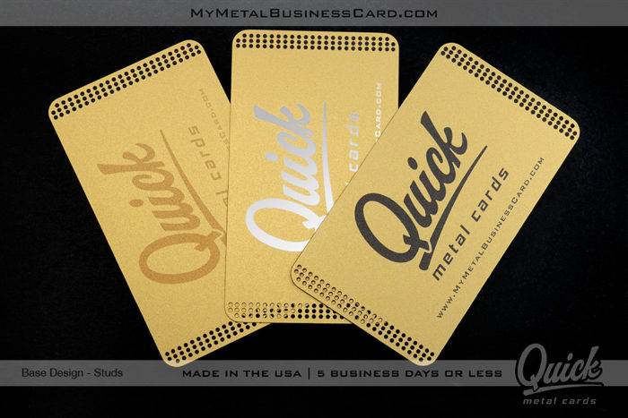 My Metal Business Card | Gold Quick Metal Card With Mesh Cuout Pattern Printed In 24 Hours