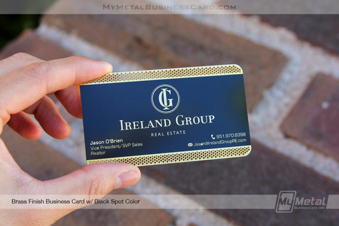 My Metal Business Card | Brass Finish Metal Business Card For Realtor 452967