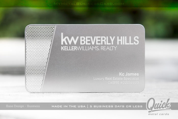 My Metal Business Card | Mmbc Quick Metal Stainless Steel Business Card For Keller Williams Realtor Beverly Hills