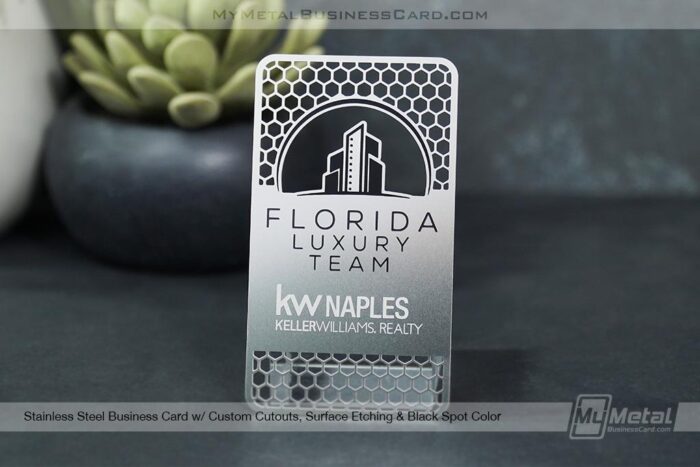 Real Estate Stainless Steel Metal Business Card