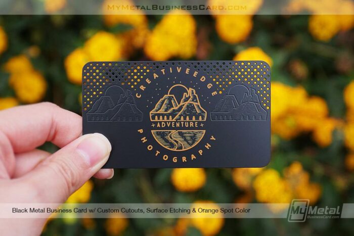 Black Metal Business Card For Photography