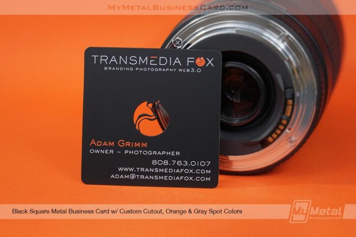 Square Custom Metal Business Card For Photographers