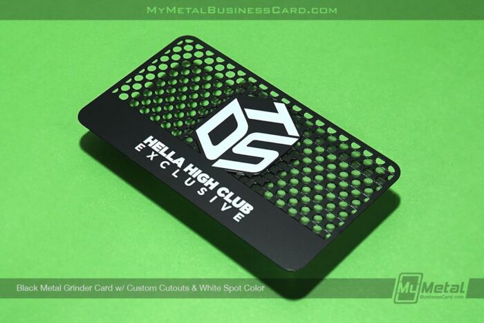 black metal grinder card