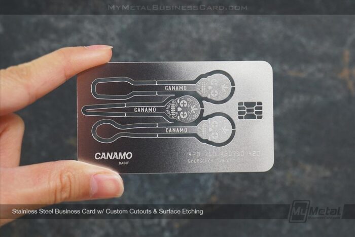 stainless steel business card