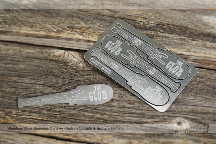 stainless steel business card custom cutouts