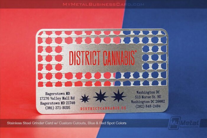 stainless steel grinder card custom cutouts