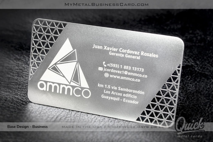 My Metal Business Card | Mmbc Quick Metal Stainless Steel Metal Business Cards Traingle Design Cutouts
