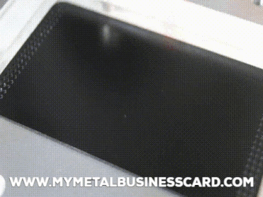 Quick Metal Business Card Being Lasered - My Metal Business Card