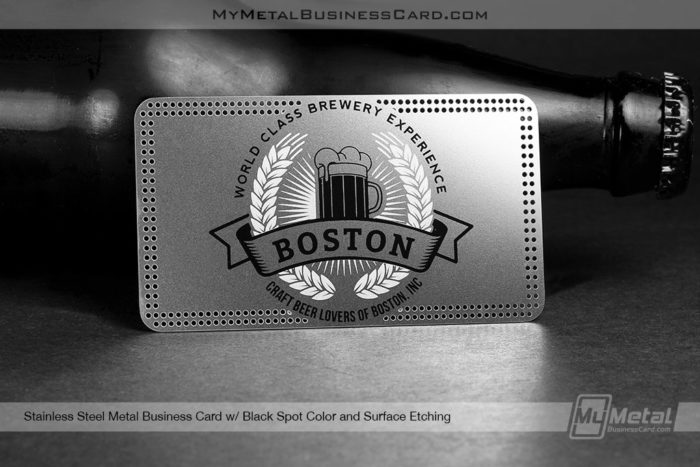 My Metal Business Card | Stainless Steel Metal Business Card For Boston Craft Beer Lovers