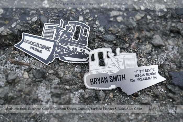 stainless steel business card