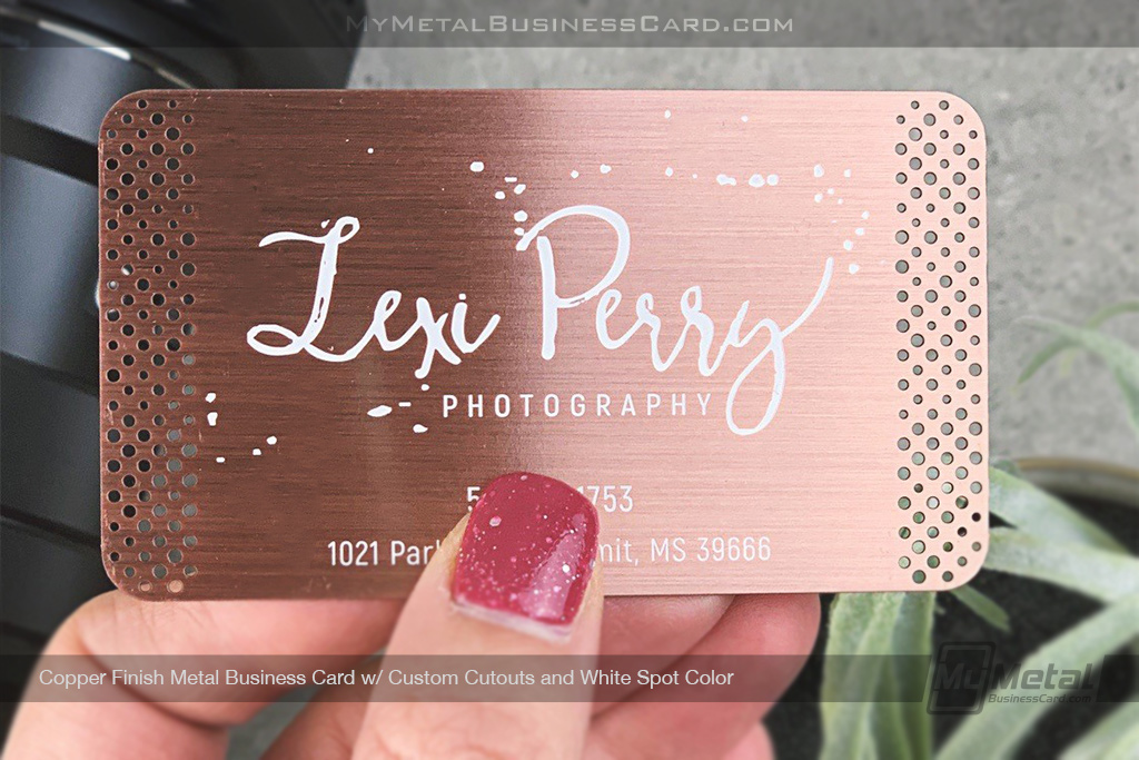 My Metal Business Card | Copper Finish Metal Business Card For Wedding Photographer