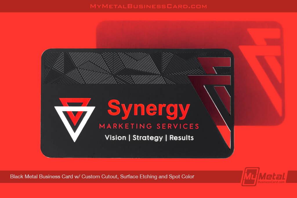 Black-Metal-Business-Card-Custom-Cutout-Spor-Colro-Etching-Synergy