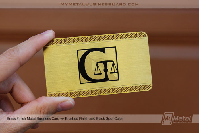 My Metal Business Card | Brass Finish Metal Business Card With Brushed Finish 22696