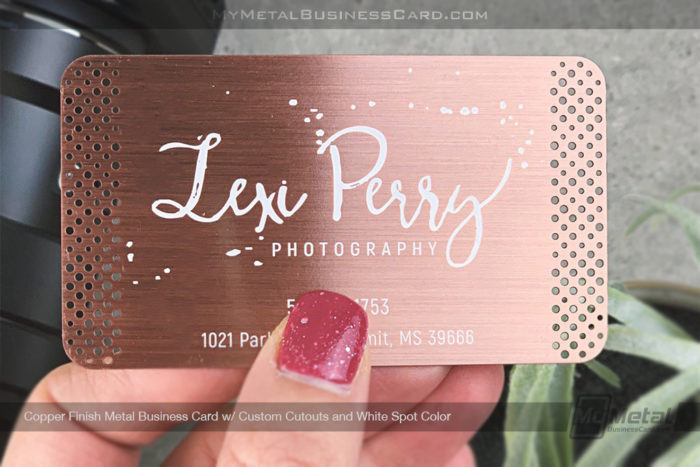 My Metal Business Card | Copper Finish Metal Business Card For Wedding Photographer 1