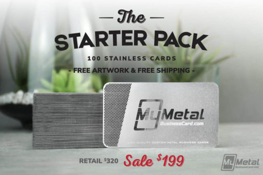 Stainless Steel Metal Business Cards Starter Pack
