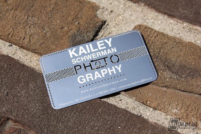 My Metal Business Card | Stainless Steel Metal Business Card Custom Logo Cutout Design For Photographer 452583