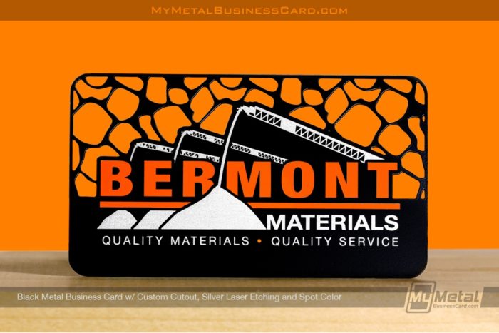 Bermont Materials Black Metal Business Card - Construction