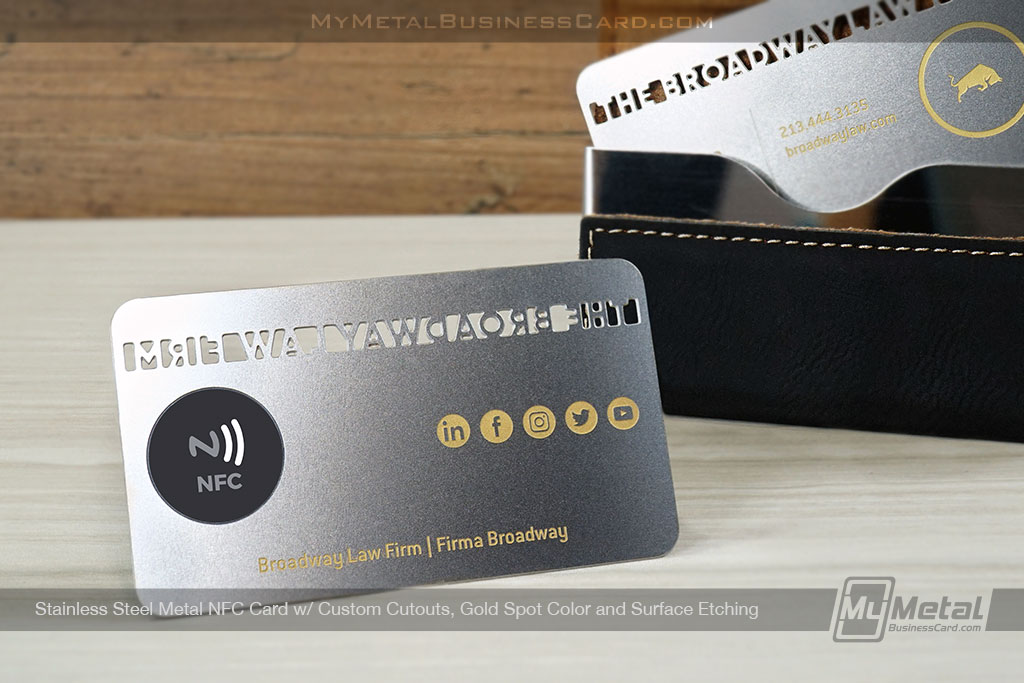 My Metal Business Card | Stainless Steel Nfc Business Card Custom Cutout Spot Color
