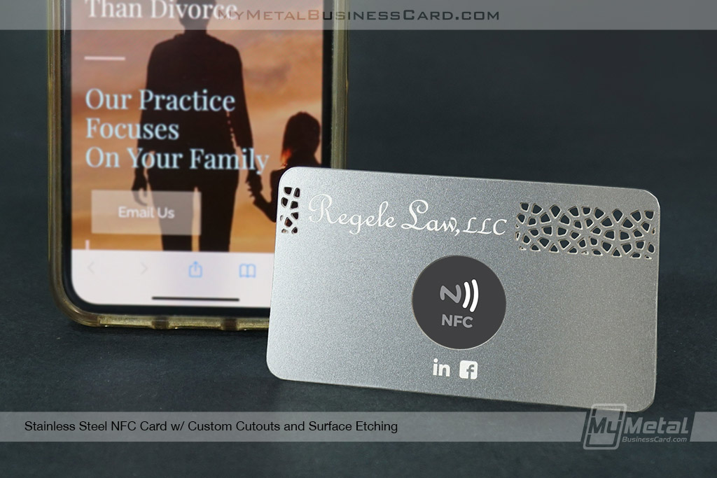 My Metal Business Card | Stainless Steel Nfc Business Card With Website Coded Chip