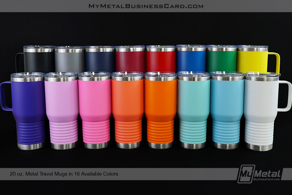 My Metal Business Card | Custom Metal Travel Mug Tumblers In 16 Colors