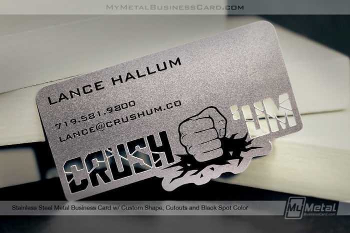 My Metal Business Card | Metal Business Card Stainless Steel With Custom Shape And Cutout Design For Crush Em