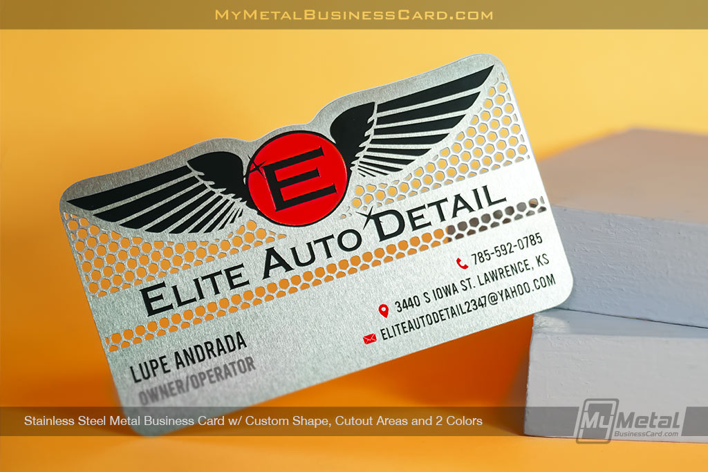 My Metal Business Card | Stainless Steel Auto Detail Business Card Metal With Custom Shape 1