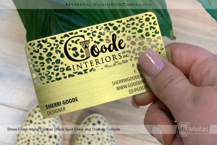 Goode Interiors Metal Business Card Construction Builders Home Renovation And Remodeling