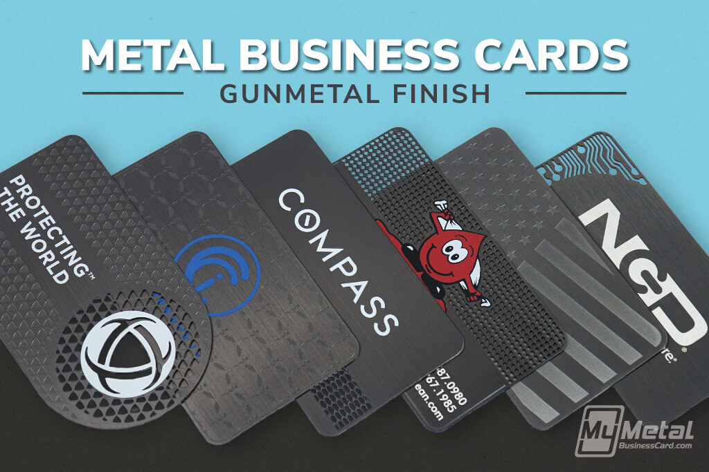 Metal Business Cards Gunmetal Finish