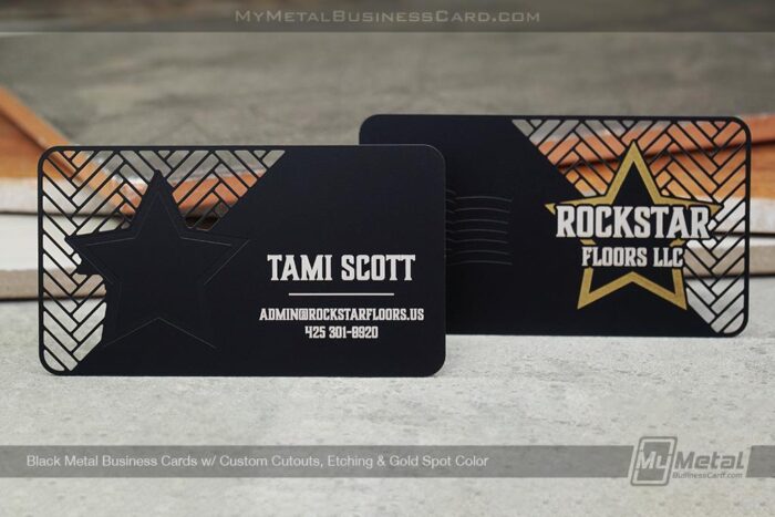 Black Metal Business Cards For Women