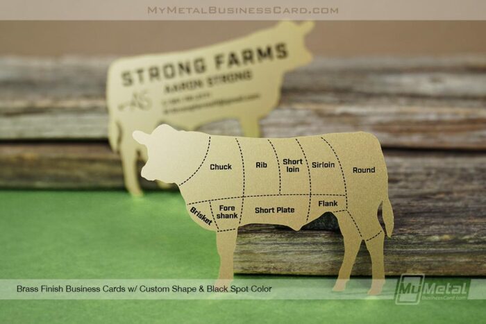 brass finish business cards