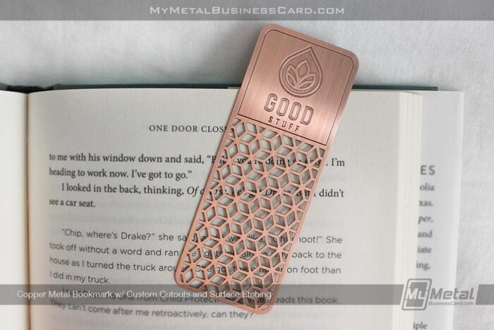 copper metal bookmark