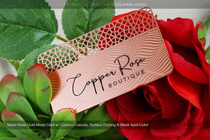 matte rose gold metal card