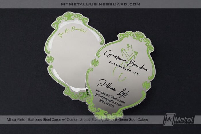 mirror finish stainless steel cards
