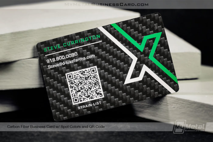My Metal Business Card | Carbon Fiber Business Card For Dispensary Weed Pot Qr Code